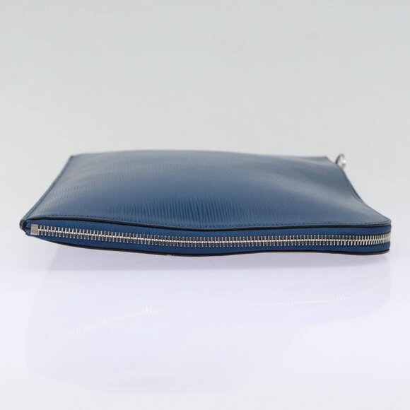 LOUIS VUITTON Epi Pochette Jules GM Clutch Bag Blue - Picture 13 of 16
